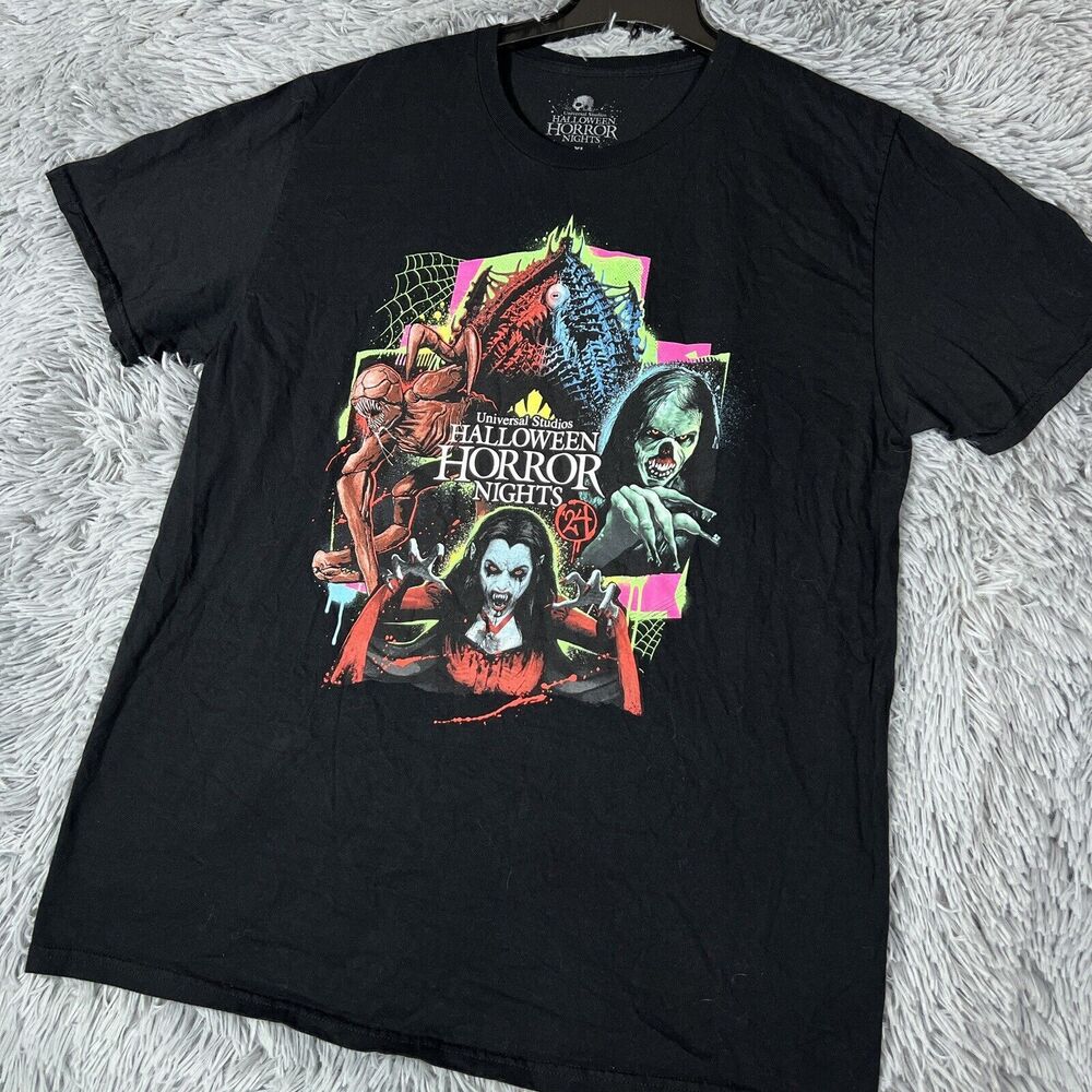Universal Studios Shirt Extra Large Black Halloween Horror Nights 2024 Tee Mens